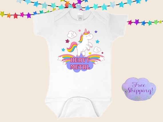 Print Baby Creeper Rainbow Unicorn Baby Bodysuit One Piece