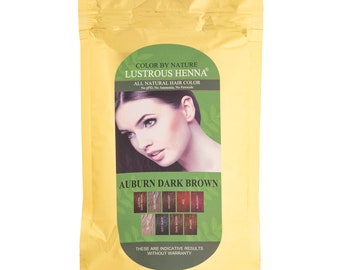 Auburn Dark Brown Color By Nature Lustrous Henna 100 grams