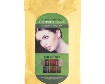 Ash Brown Color by Nature Lustrous Henna 100 grams