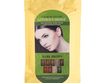 Dark Brown Color by Nature Lustrous Henna 100 Grams