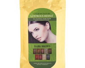 Dark Brown Color by Nature Lustrous Henna 100 Grams