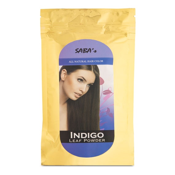 100% Indigo Powder (Indigofera Tinctoria)-Natural Blue to Brownish-Black  Hair Dye