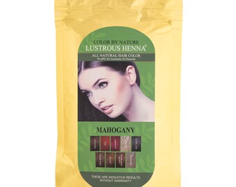 Mahogany Color by Nature Lustrous Henna Color  100 grams