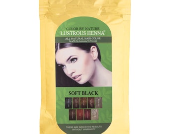 Soft Black Color by Nature Lustrous Henna   100 grams