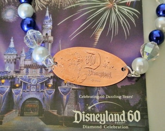 Mickey & Disneyland 60th Anniversary Necklace- Beaded