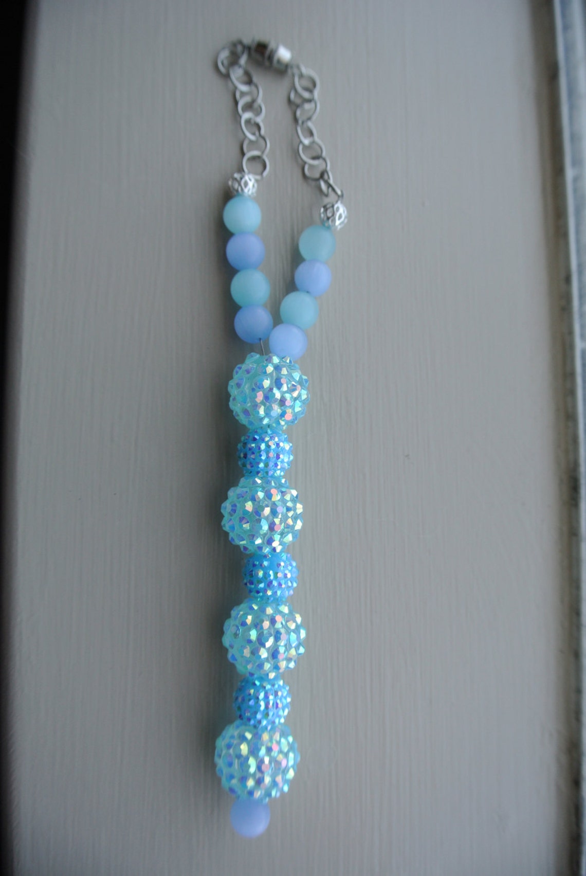 Car Mirror Dangle blue Glitterscar Decorations Etsy
