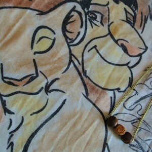 Simba Inspired Clay Bar Necklace- Beaded, Chain - Etsy