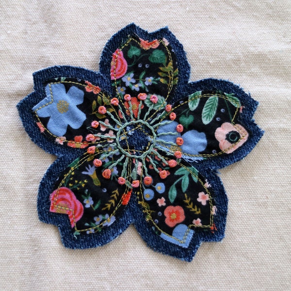 Hand Embroidered Patches Etsy