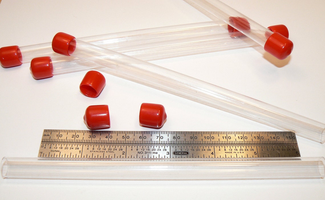 4 Clear Plastic Tube Containers Bead Containers Storage Etsy UK