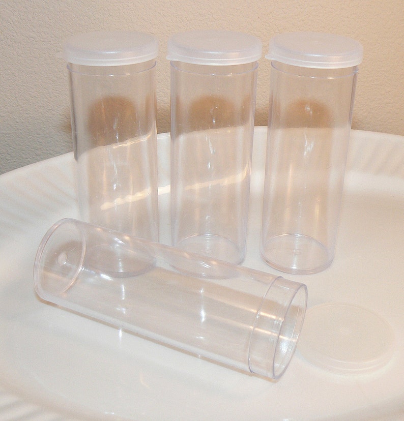 Hard Plastic Clear Tube Containers Bead Containers Loose Etsy