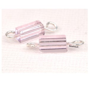 Pink Link Connectors, Baby Pink Add On Jewelry Extenders, Pink Rectangle Connector, DIY Jewelry Making Supplies, Destash Supply (H844)