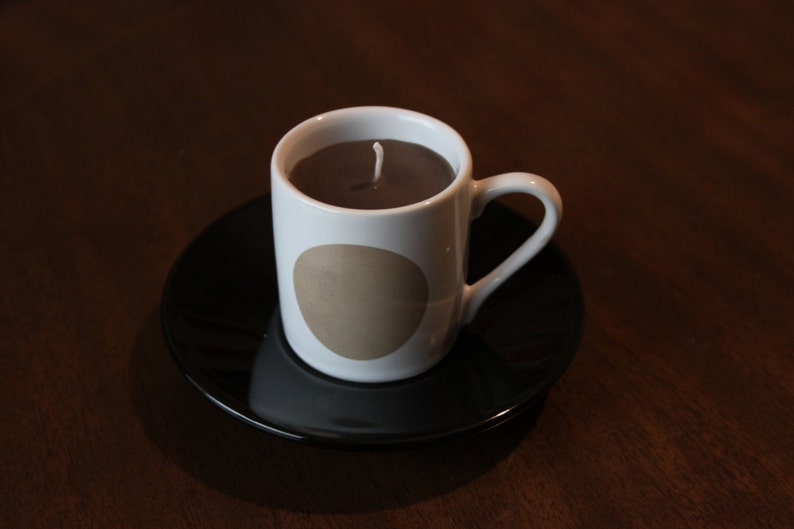 Brand new Teacup candle Asda Luna Espresso set white cup Etsy