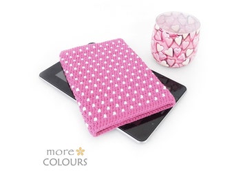Kobo Clara BW ecofriendly case, Pink Tolino Vision Color pouch, Kindle 11 reader cover, White polka dot Onyx BOOX Leaf 2 sleeve, ebook sock