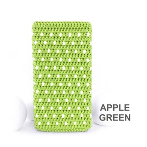 Blue iPhone 15 Max pouch, Xiaomi 14 ultra sock, polka dot Galaxy S24 plus sleeve, Samsung S23 FE case, Honor Magic 6 cover, iPhone 14 cozy 05.apple green