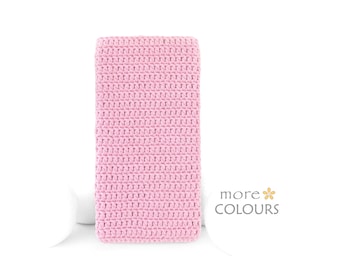 Pink iPhone 15 Pro Max soft cover, iPhone 16e pocket, iPhone 13 mini phone sock, 8 plus vegan sleeve, eco-friendly iPhone 14 plus pouch case