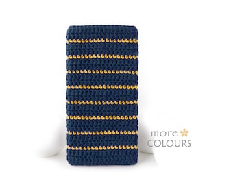 Navy Blue Moto G 2025 cover, Gold stripes Moto Edge 60 eco case, E15 phone sock, X50 ultra cozy, Moto G15 Power pouch, Razr 50 vegan sleeve