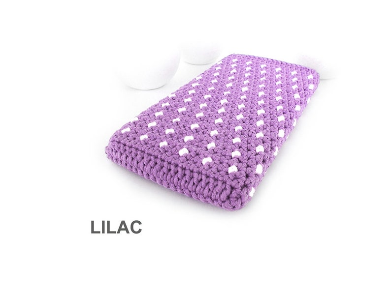 Blue iPhone 15 Max pouch, Xiaomi 14 ultra sock, polka dot Galaxy S24 plus sleeve, Samsung S23 FE case, Honor Magic 6 cover, iPhone 14 cozy 26.lilac