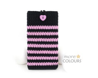 Huawei Nova 13 vegan pouch, Honor 200 Lite cover, Pura 70 ultra cozy case, Honor Magic 7 sleeve, Honor X60 pro pocket, pink heart phone sock