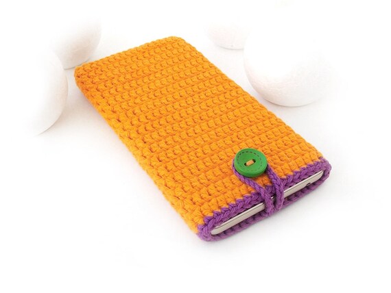 Orange Iphone 8 Cover Iphone Se 22 Pouch Case Samsung A3 Etsy