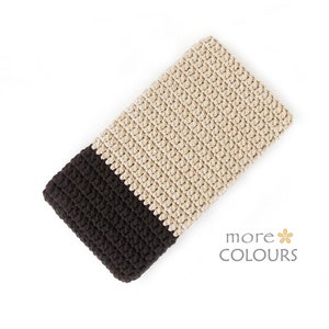 iPhone 15 eco-friendly phone pouch, Beige iPhone SE3 2022 cover, iPhone 8 plus sock, iPhone 13 mini vegan case, iPhone 14 Max crochet sleeve