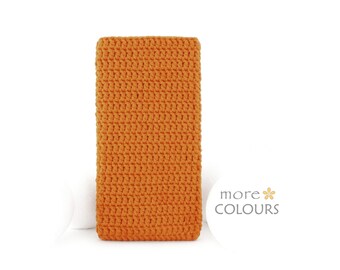 Huawei Pura 80 sleeve, Honor Magic 7 phone soft cover, orange Nova Flip pouch, Honor X50 cover case, Huawei Pocket 2, Nova 13 crochet sock
