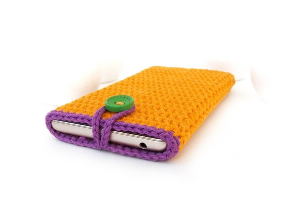 Orange Iphone 8 Cover Iphone Se 22 Pouch Case Samsung A3 Etsy