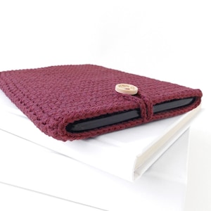 Étui bordeaux pour Kindle 11 2024, pochette végétalienne Kobo Clara Color, housse pour liseuse Pocketbook Era, chaussette écologique Tolino Shine, pochette BOOX Poke 5 couleurs