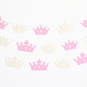 Crown Party Banner Customizable Colors image 1