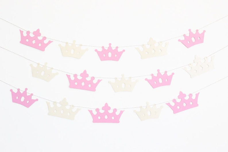Crown Party Banner Customizable Colors image 1