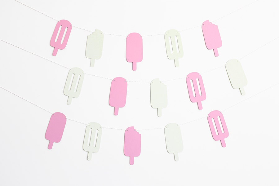 Popsicle Party Banner - Customizable Colors