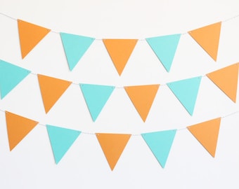 Triangle Penant Party Banner - Customizable Colors