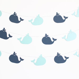 Whale Party Banner - Customizable Colors