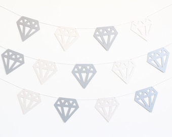 Diamond Party Banner for Bachelorette Party - Customizable Colors