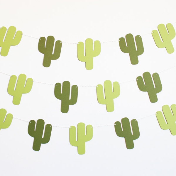 Cactus Party Banner - Customizable Colors