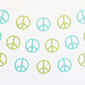 Peace Sign 70's Party Banner - Customizable Colors