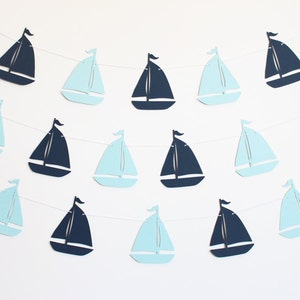 Sailboat Party Banner - Customizable Colors