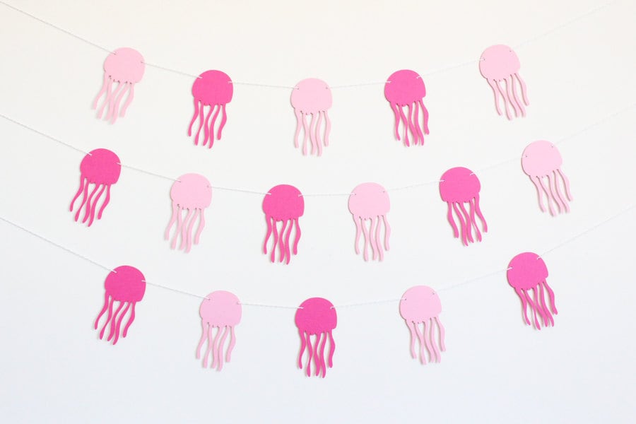 Jellyfish Party Banner - Customizable Colors