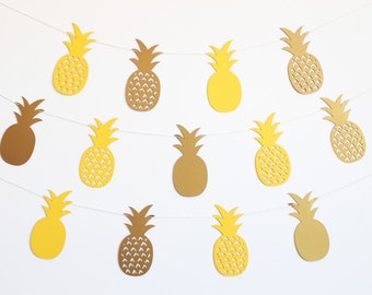 Pineapple Party Banner - Customizable Colors