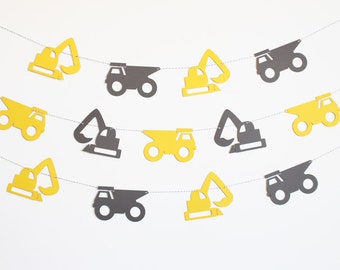 Construction Builder Party Banner - Customizable Colors