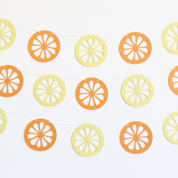 Citrus Lemon and Orange Party Banner - Customizable Colors