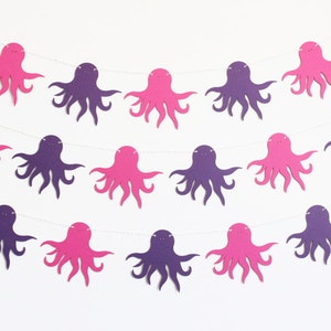 Octopus Party Banner - Customizable Colors