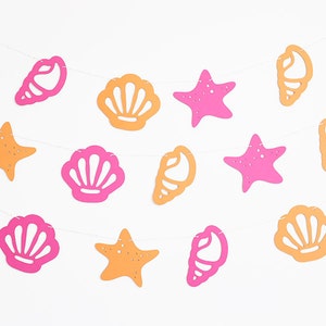 Seashell Party Banner - Customizable Colors
