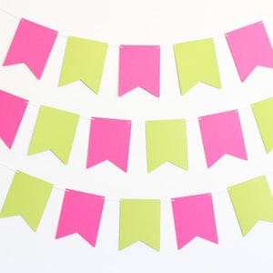 Ribbon Pennants Party Banner - Customizable Colors