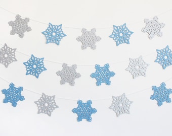 Snowflake Party Banner - Customizable Colors