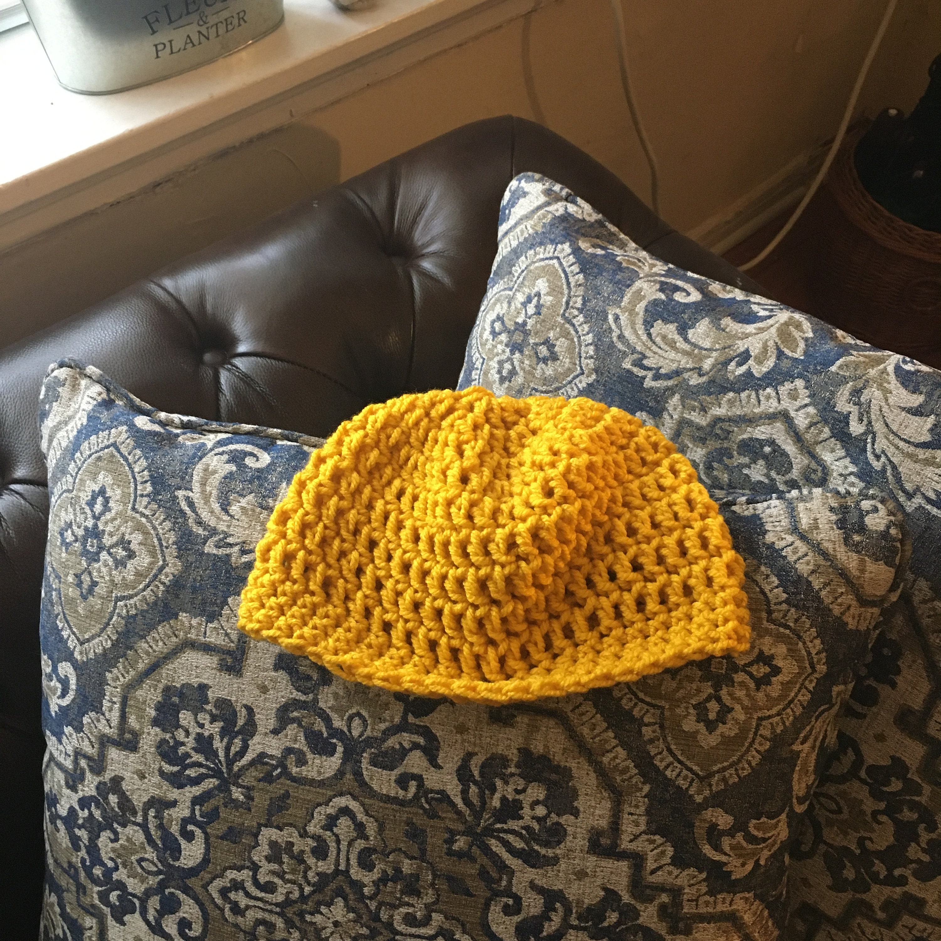 Crochet Chunky Marigold Beanie Hat Marigold Beanie - Etsy main image 2