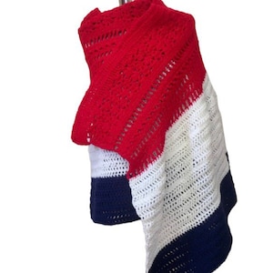 Crochet American Motif Sampler Bed Blanket/Shawl