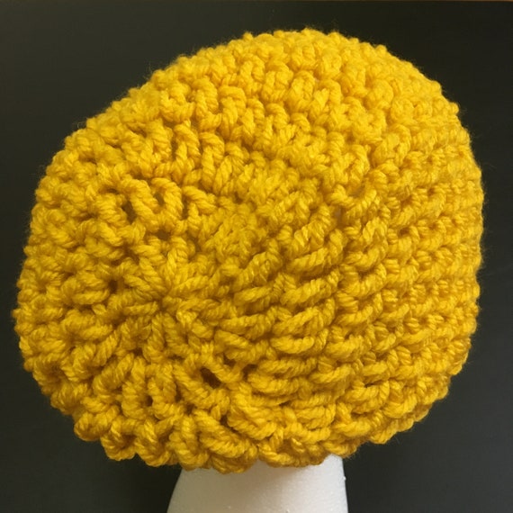 Marigold Chunky Slouch Crocheted Hat - Adult - Etsy