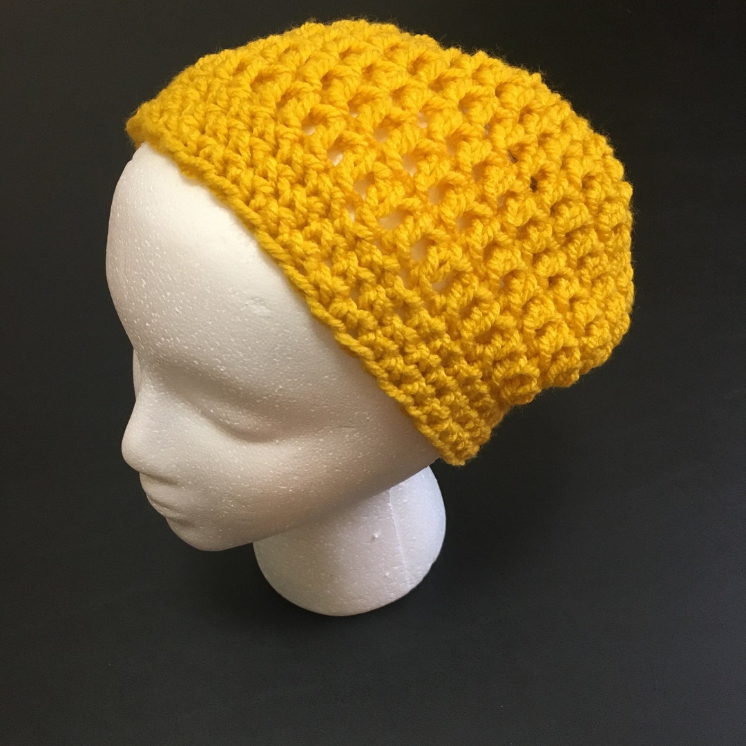 Marigold Chunky Slouch Crocheted Hat - Adult - Etsy display picture 3