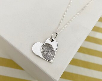 Heart Fingerprint Pendant & Chain