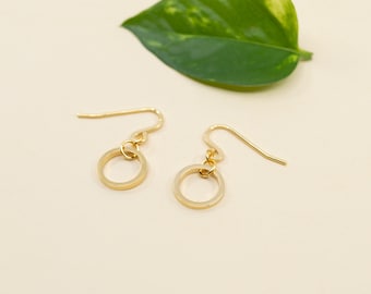 Gold stainless steel earrings, gold dangle earrings women, gold hexagon earrings, gold circle earrings, god padlock earrings